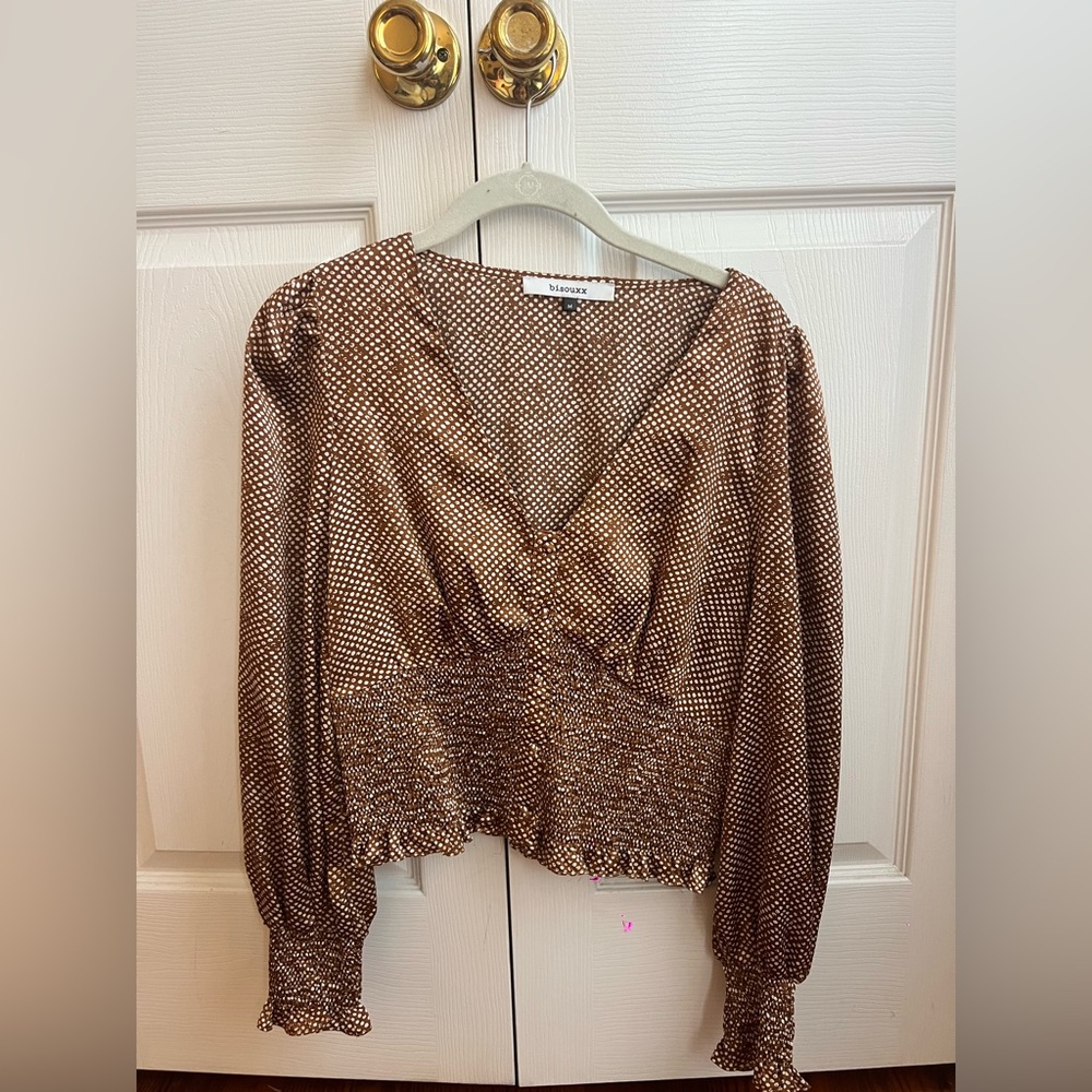 Gold Polka Dot Women's Top